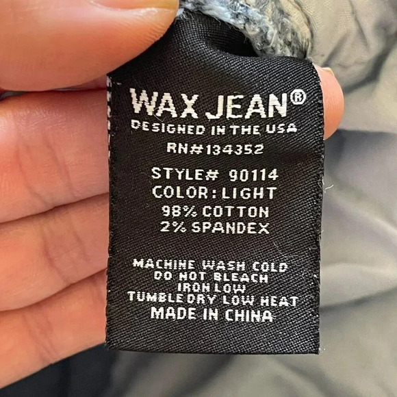 Wax Jean Distressed Mini Denim Jean Skirt Women's Size Small - Picture 4 of 4